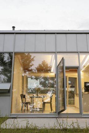 Modular House With A Sloping Facade