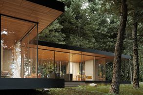 PARKLEX PRODEMA Wood panels for exterior soffit