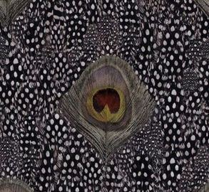 Mineheart Peacock Feathers Black And White Wallpaper