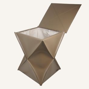 Limac Laundry Basket In Prestigious Leather Clexi