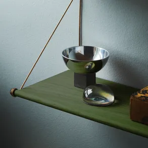 We Do Wood Loop Shelf - Oak & Black Steel