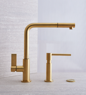 Fosterspa Vela Plus Gold Satin Mixer Taps