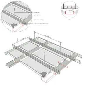 Integra Perspecta C Metal Panel Ceiling System With C Bandraster