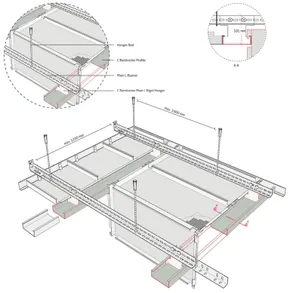 Integra Perspecta C Metal Panel Ceiling System With C Bandraster