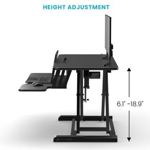 Versatables Power Riser Electric Standing Desk Converter , Black