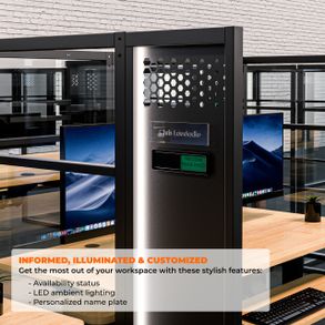 Versatables Worknest™ Cube L - Glass Office Cubicle