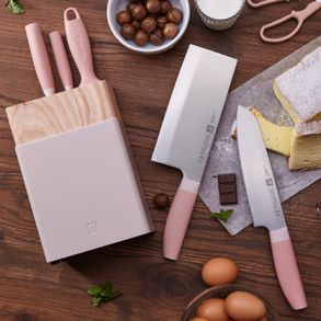 Zwilling Now S 7 Piece, Knife Block Set Pink