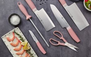 Zwilling Now S 7 Piece, Knife Block Set Pink