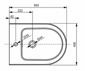 Toto Bidet MH, wall-hung