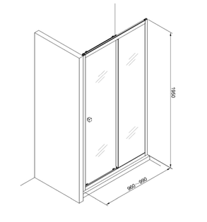 Crosswater Clear 6 Single Sliding Door