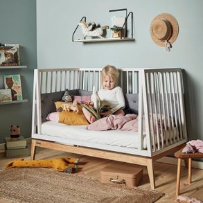 Leander Luna™ Baby Cot, 120x60 cm, Grey