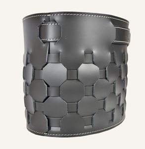 Limac Design Designer Basket In Woven Leather Taris