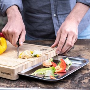 Zwilling Cutting board with tray 39 cm x 30 cm bamboo