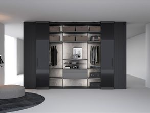 Caccaro Total Opening 50 In Fumé Glass Display Cabinets