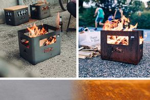Hofats Beer Box Fire Basket