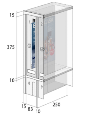 Ravasi Outdoor Mailbox Mod. EXV – Mod. EX35V