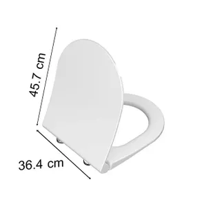 Vitra Universal White Soft-Closing Toilet Seat, Slim - Round