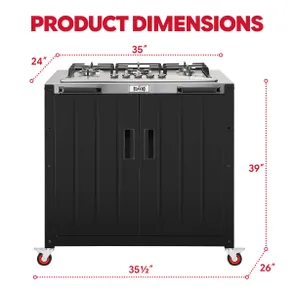 Wayfair FEASTO 35-Inch 3 Piece Freestanding Modular Outdoor Kitchen Set