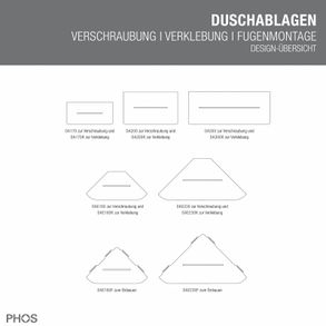 Phos Flat Designer Shower Tray 30 Cm