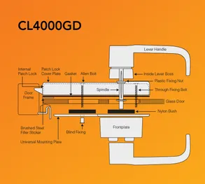 Codelocks Cl4000 Electronic Glass Door Lock