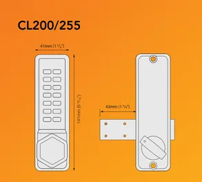 Codelocks Cl200 Marine Surface Latch With Key Override