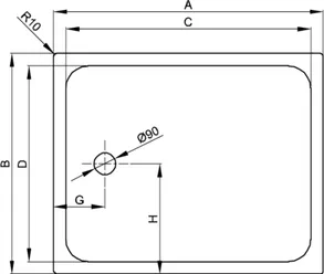 Bette BetteUltra 1050-1500 mm Shower Tray