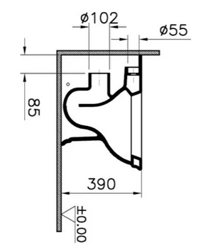 Vitra Valarte Back-to-wall WC - 56cm Toilet
