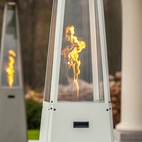 Kratki Outdoor Gas Heater Umbrella Steel Black 12 kW Set
