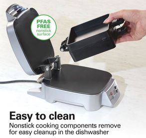 Hamiltonbeach Sandwich Stacker™ Hot Sandwich Maker, Silver