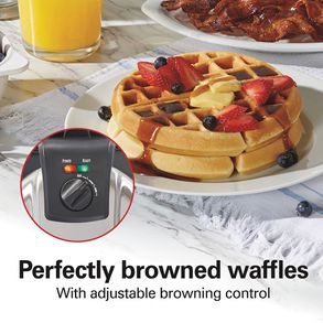 Hamiltonbeach Removable-grid Belgian Waffle Maker