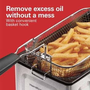 hamiltonbeach Deep Fryer, 3 Liter/12 Cup Oil Capacity, 8 Cup Food Capacity