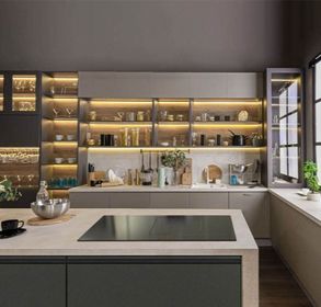 Galvamet Perfecto 60-80 Glossy Black Venting Hob