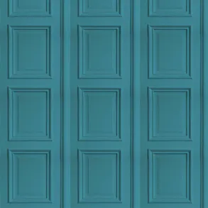 Mineheart Teal Panelling Wallpaper