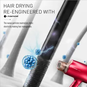 Panasonic Panasonic hair dryer with nanoe technology for shinier, healthier and moisture-rich hair