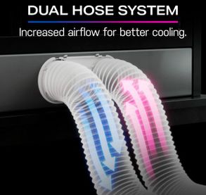 Geappliances GE Profile® 12,000 BTU Dual-Hose, Inverter Heat/Cool Portable Air Conditioner