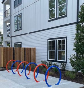 Anova Tandem Powder Coated Bike Rack, Surface Mount