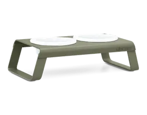 Miacara Desco Cat Feeder With Porcelain Bowls