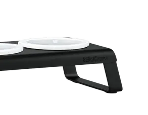 Miacara Desco Cat Feeder With Porcelain Bowls