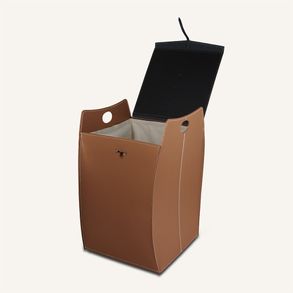 Limacdesign Laundry Basket In Leather Paul