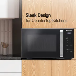 Panasonic 25L Solo Microwave Oven (NN-ST310QBFG, Black, 85 Auto Cook Menus)