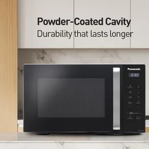 Panasonic 25L Solo Microwave Oven (NN-ST310QBFG, Black, 85 Auto Cook Menus)