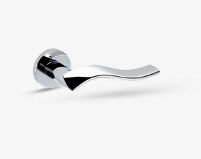 Groel Hélice Door Handle Set On Round Rose