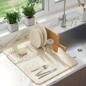 Umbra Udry Dish Drying Rack With Mat