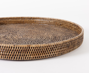 Flamant Togo Tray, Round, Reed, 48cm