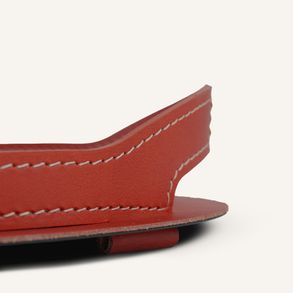 Limacdesign Leather And Steel Oval Tray Tabla