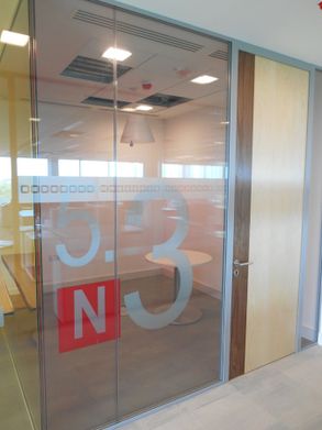 Apton Quartz Double Glazed 54mm Frameless Glass Partitioning