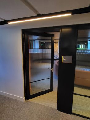 Apton Quartz Double Glazed 54mm Frameless Glass Partitioning