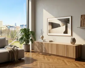 Radis TV Stand With Vertical Waves Riff