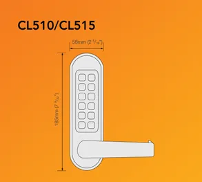 Codelocks CL510 & CL515 Marine Tubular Latch Back to Back