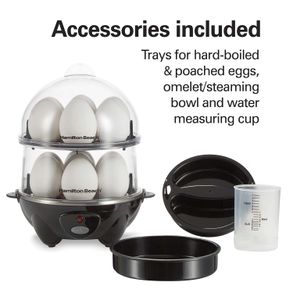 Hamilton Beach 3-in-1 Egg Cooker with 14 Egg Capacity